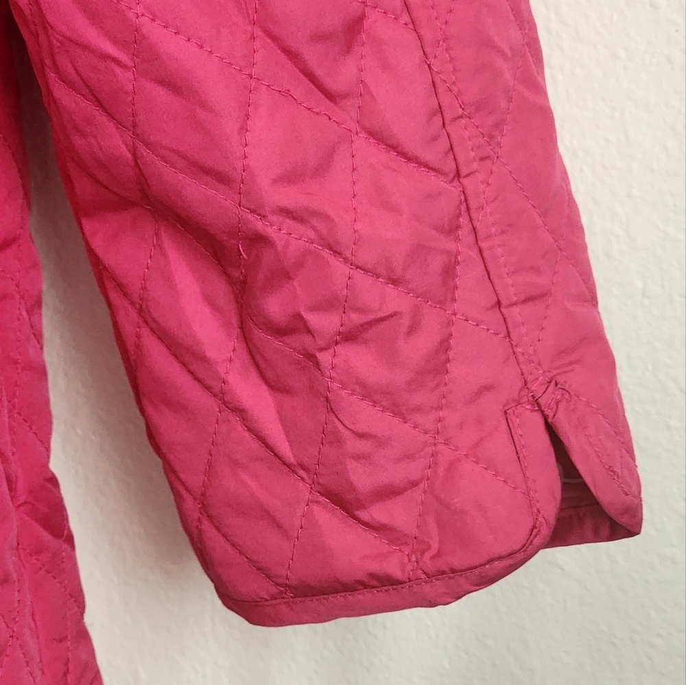 Susan Graver Pink Quilted Mid-length Coat Zip Water & Wind Resistant  Sz XL - Picture 9 of 11